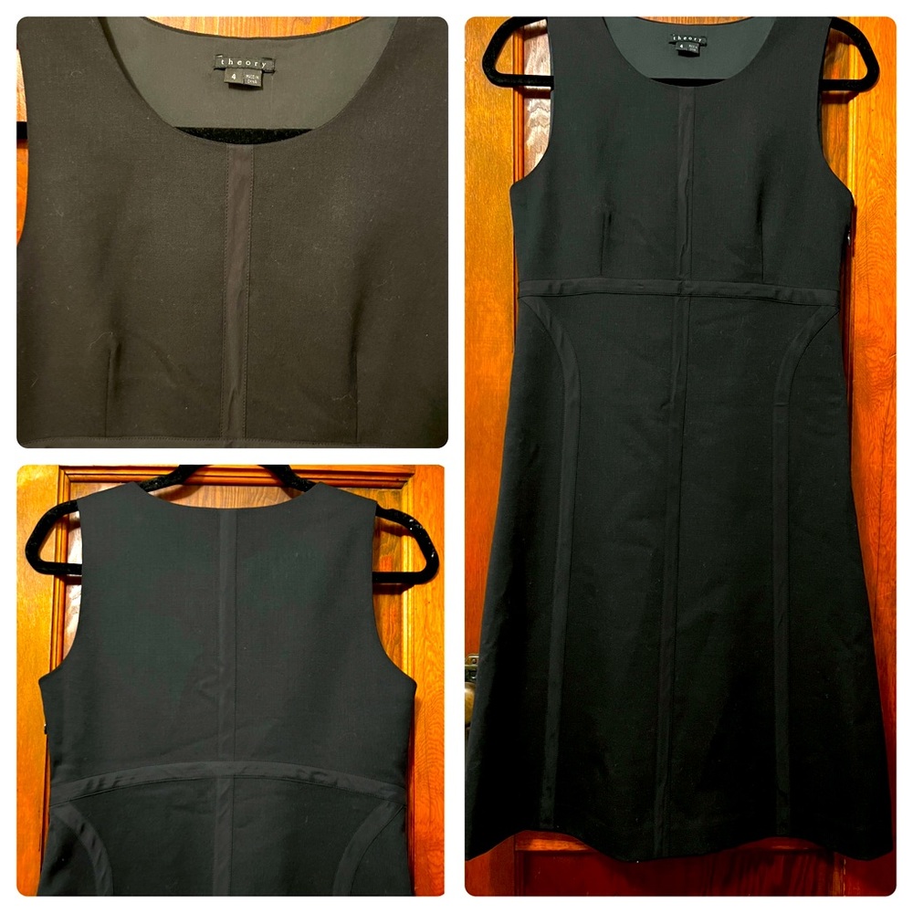 Theory wool blend a-line dress